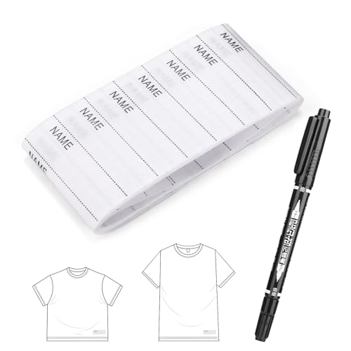 LEMESO 100 Etiquetas para Ropa Personalizadas Etiquetas Termoadhesivas para Planchar Marcador de Ropa Gorra Mochilla