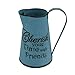 TTdayup Jarra rústica Vintage primitiva de Granja, Estilo francés rústico, Jarra, Jarra de Metal con Acabado galvanizado Shabby Chic, regadera para Oficina, hogar, Bar, cafetería, Decor - 7.8 "H Azul