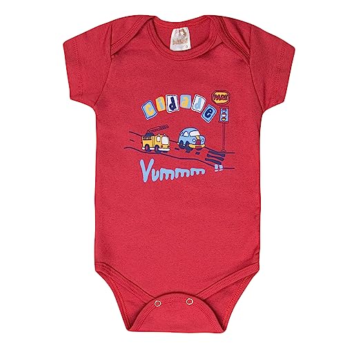 Conjunto 6 Peças Body Bebe Estampado Manga Curta Algodão Menino (GG)