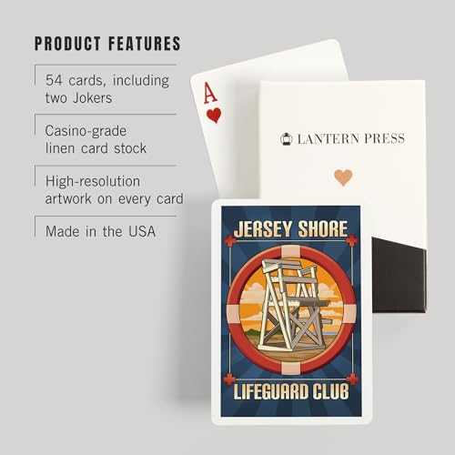 Lantern Press Naipes Poker Jersey Shore Lifeguard Club miniatura 3