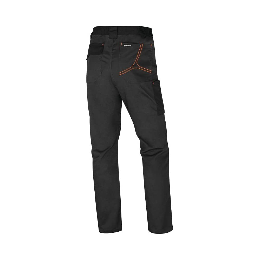DELTAPLUS Pantalón de trabajo elástico Mach 2 M2PA3STR, 260 g/m², gris-naranja, XXL