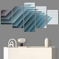 SIGNWIN 5 Panel Canvas Wall Art Solid Structures for Home Decorations Ready to Hang - 60