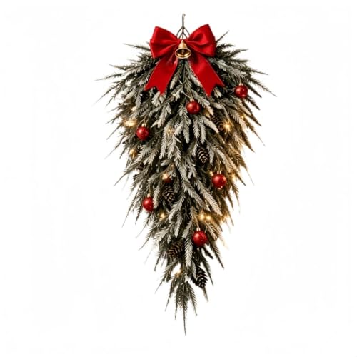 31.49in Christmas Garland Upside Down Hanging Greenery Garland - image 2