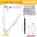 100 PCS 3 Inch Large Safety Pins for Clothes, Big Heavy Duty Safety Pins, Rust-Resistant Nickel Plated Steel Clothing Pin for Clothes Sewing Craft