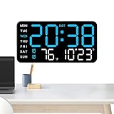 Flexibilité de décoration améliorée : dotée de deux variations de couleurs attrayantes, cette grande horloge numérique s'adapte sans effort à plusieurs emplacements dans les maisons ou les espaces de travail, rehaussant l'esthétique globale et se révélant être une idée de cadeau de vacances parfaite et un cadeau significatif pour les personnes aimées.