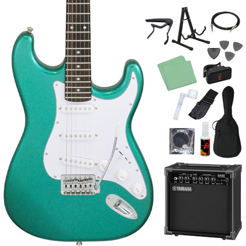 LEGEND LST-Z GLGR エレキギター初心者14点セット 【GA15II付き】 限定モデル ラメ塗装 ストラトキャスター レジェンド