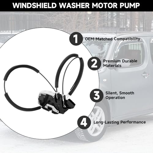 Image of Front Left Door Lock Actuator 80501-1FC0D for Nissan Cube | For Nissan Cube 2009-2014; front left driver-side door latch lock actuator; OE 80501-1FC0A