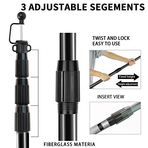 Pali Telescopici In Fibra Di Carbonio Per Tende - Leggeri E Resistenti, Regolabili Da 1.7m A 3m, Per Camping E Teloni