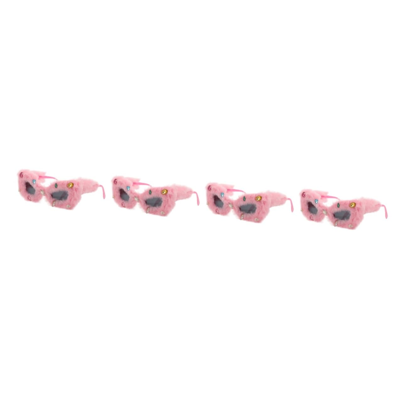Healvian Gafas De Sol De Peluche Gafas De Sol Con Lentes Borrosas Divertido Mujer Gafas De Sol Rosas Esponjosas Pelo Gafas De Sol Originales Adulto Anteojos Borrosos Felpa