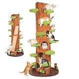 NUNU LAB Tree-Trunk Cat Tower