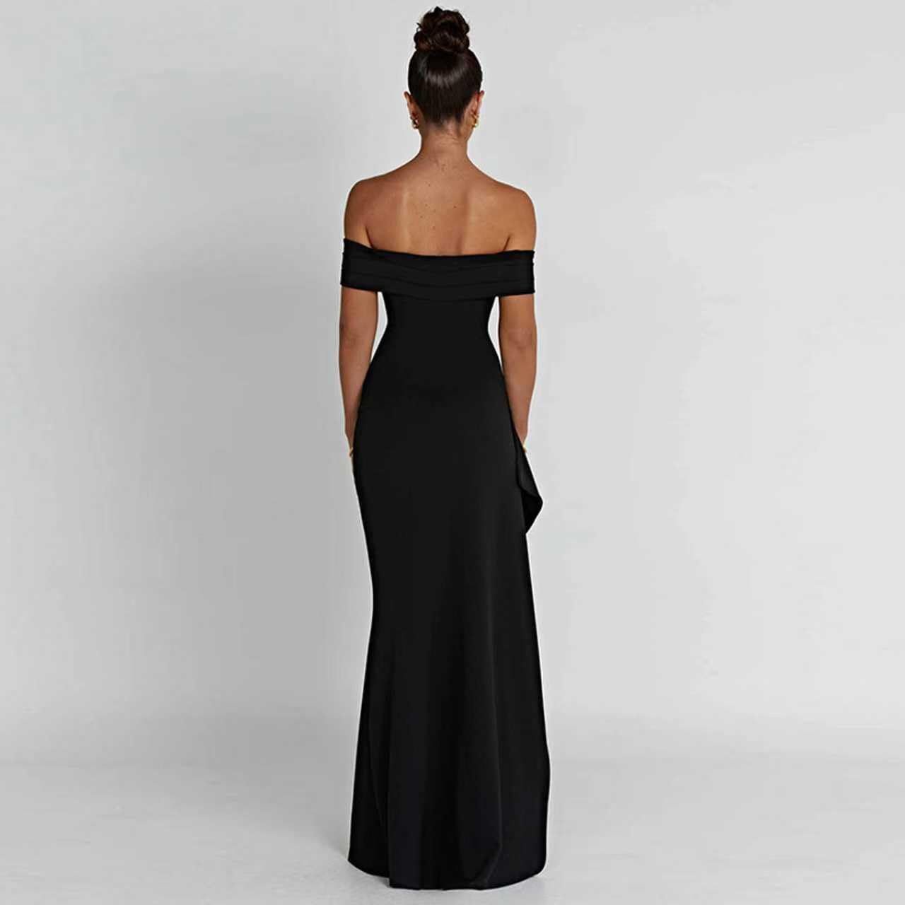 Vestido de Fiesta para Mujer Vestidos Sexy Abertura Bodycon Vestidos un Hombros Formal Abertura Vestido Moda Slim Fit Largo de Cóctel Vestidi de Noche Invitada de Boda Partido Club