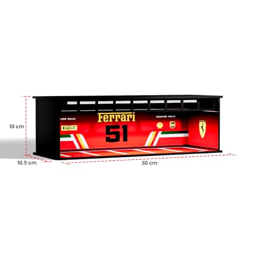 Image of DCO Diorama Garage F55 Display Vault Series | Premium 1:64 Diecast Car Display for 5+ Diecast Cars with Internal LED Lighting | Collector Showcase Only | Cars Not Included