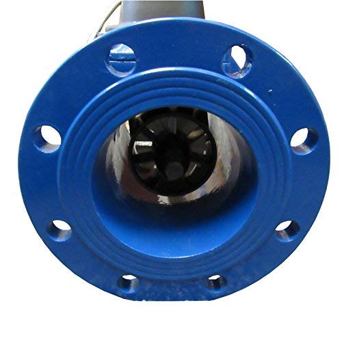 PRM Woltmann Helix 6 Inch Water Meter with Pulse Output, Flanged, Industrial Use, Hydrocarbon Resistant Seals, Clear Dry Dial, Cast Iron Body, Epoxy Coated, Nominal Flow 1100 GPM, Max Flow 1320 GPM.