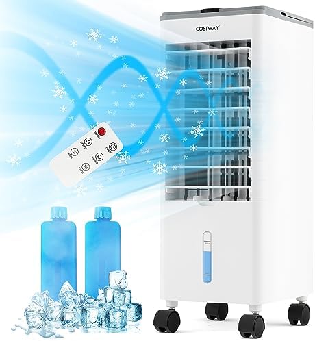 HomCom Ventilateur colonne rafraîchisseur d'air 4 en 1 au meilleur prix sur