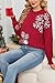 Cakulo Womens Funny Ugly Christmas Sweater Oversized Chunky Batwing Long Sleeve Crewneck Pullover Sweaters 2025 Red Snowflake S