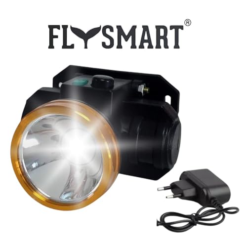 Image of Flysmart 2 In 1 Adjustable Ultra Bright Waterproof Rechargeable LED Headlamp Headlight Head Torch - 8 Hours Of Continuous Light Spotlight For Cycling Camping Caving Hiking Hunting And Trekking