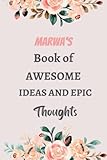  Marwa\'s Book Of Awesome Ideas and epic thoughts: Personalised Name Journal for Marwa Thanksgiving, Christmas and Birthday notebook Gift .