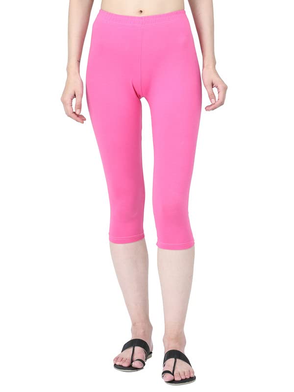 Image of Robinbosky Premium Stretchable Cotton Capri Legging for Women | Suitable for Formal wear & Casual wear | High-End Elastic Makes. The Leggings Squat Proof and Durable for Travel, Yoga, & Workout.
