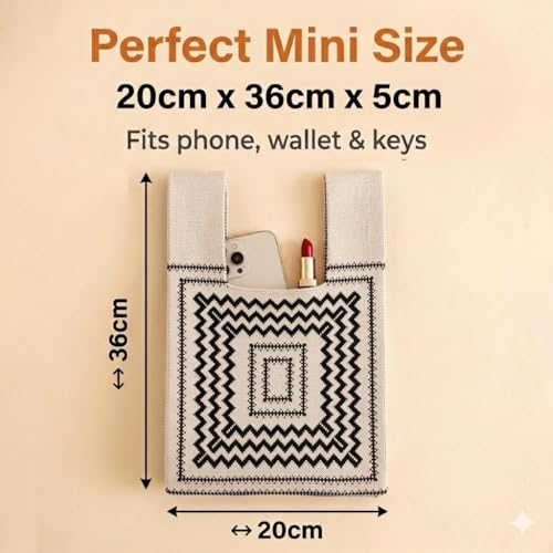 Image of Knot Bag, Mini Knit Tote Bag, Extra Thickened Japanese Knot Bag, Wristlet Handbag - 1 /2 /6 Pack