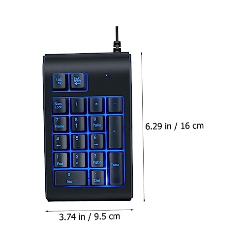 Clavier USB numérique PC portable rétroéclairé 3 couleurs mode nuit filaire - 2