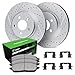 R1 Concepts Front Brakes and Rotors Kit |Front Brake Pads| Brake Rotors and Pads| Peformance Sport Brake Pads and Rotors |Hardware WBSH1-31014
