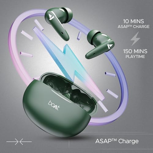 Image of boAt Airdopes 161 Pro in Ear Earbuds(Green Cyan)