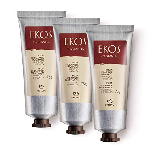 Kit Polpa Hidratante para Mãos Ekos Castanha 3un de 75g cada