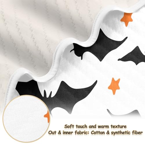Burbuja Bats Baby Blanket for Boys Girls, Nursery Soft Warm Swaddling Receiving Baby Blankets, 30x40 in Toddler Blanket2