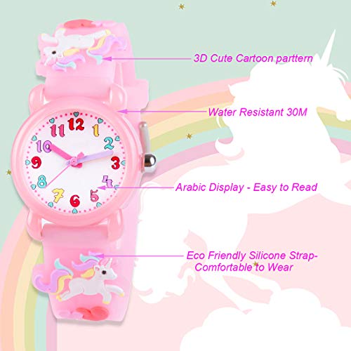 Venhoo Kids Watches 3D Cute Cartoon Waterproof Silicone Children Toddler Wrist Watches Time Teacher Gifts for 3-10 Ages Boys Little Child-Universe…2