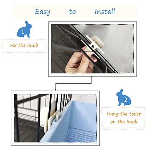 Pinvnby Large Rabbit Litter Box Bunny Corner Toilet Box Small Animal Cage Toilet Pet Potty Trainer Bigger Pan Fan Shape Box For Adult Guinea Pigs Chinchilla Ferret Galesaur (Blue) #TOP4