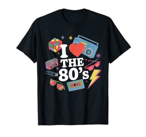 Camisa I Love The 80s 1980s Ropa para mujeres y hombres 80 s Camiseta