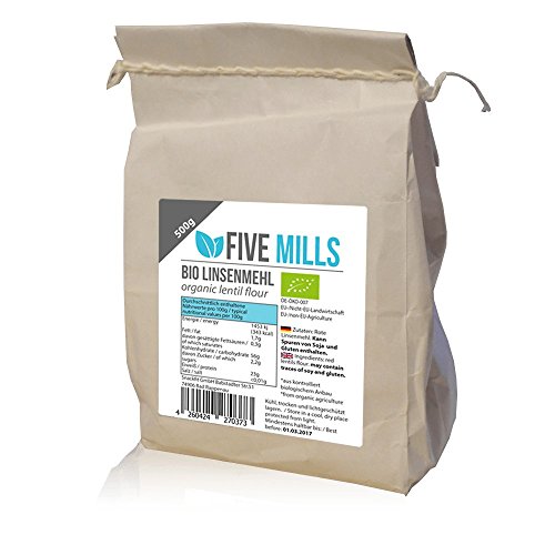 BIO Rote Linsen Mehl 1x500g - ideal als Beimehl für Gebäck oder Pfannkuchen - geeignet für eine SLOWER CARB oder Keto Diät - 23% Eiweiß unterstützen beim Muskelaufbau und Muskelerhalt