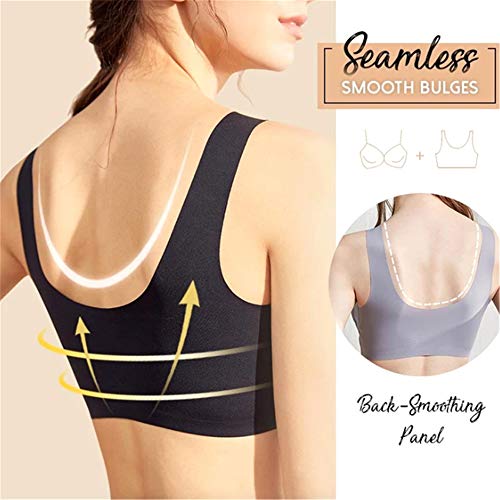 AFGQIANG 5D Sutiã sem fio com contorno – Sutiã macio feminino de renda quente e bonito respirável se