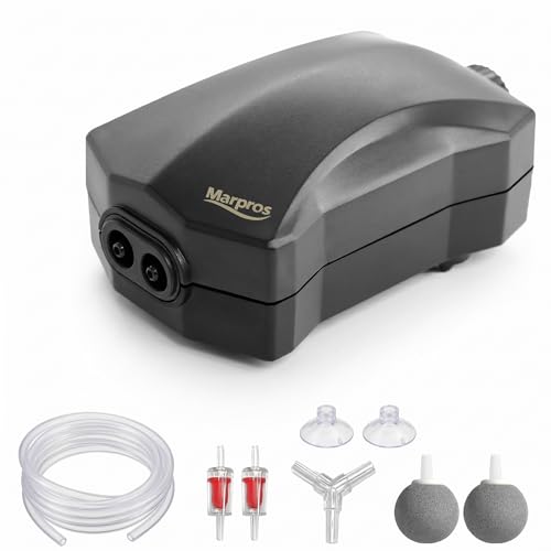 Marpros Aquarium Air Pump, Ultra Quiet Adjustable...