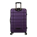 Rockland Melbourne Hardside Expandable Spinner Wheel Luggage, Purple, Checked-Large 28-Inch - Image 5