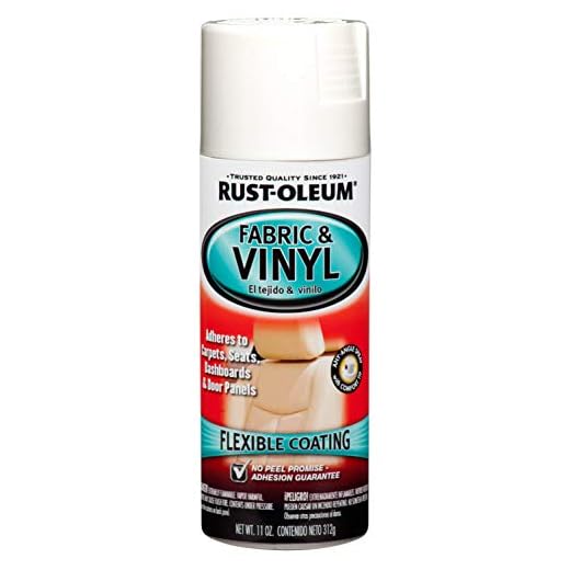 Rust-Oleum 248922 Automotive Enamel Fabric & Vinyl Spray Paint, 11 Ounce, Gloss White, 11 Fl Oz