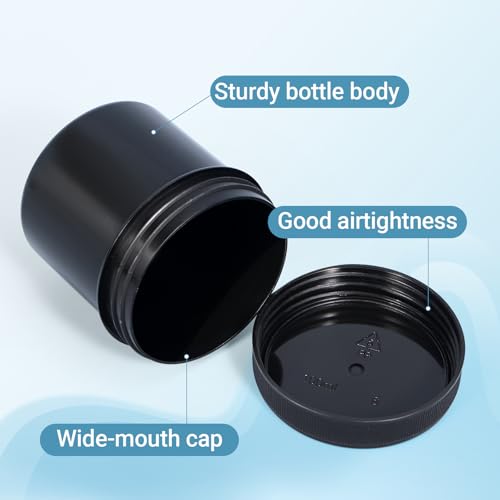 ASEVAT 1.7 oz Wide Mouth Lab Reagent Bottle, Laboratory Grade Chemical Container, Sealed Leak-proof Translucent PP Bottle, Pill Bottle, Water Sample Bottle(6 Pcs) - Thumbnail 3
