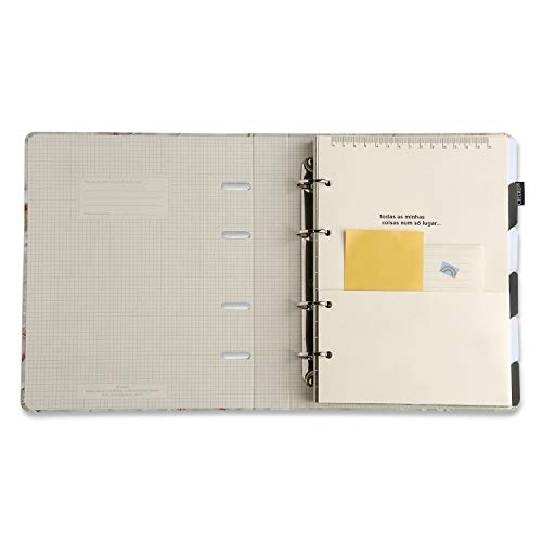 Caderno Criativo Argolado Pantone, Cicero, 3359, Preto, Pautado, 120 fls, Papel Pólen 80g/m², Tamanh