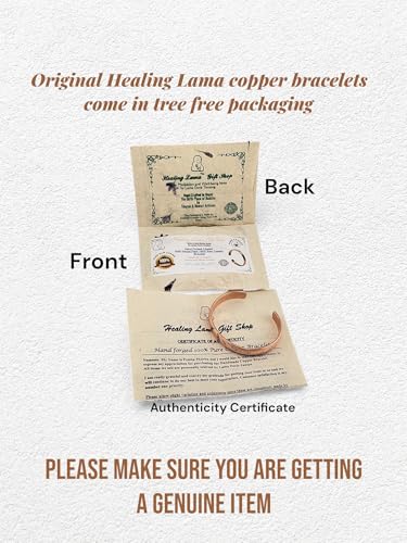 Healing Lama UK_B076T9PRF3 ™ Hand Forged 100% Copper Bracelet. Unisex thumb #1