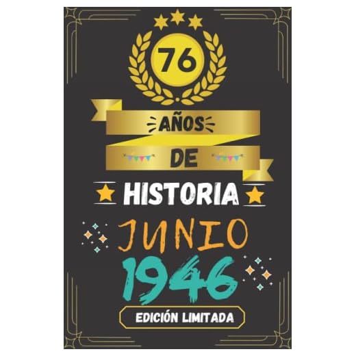 CUADERNO, 76 AÑOS DE HISTORIA JUNIO 1946 EDICIÓN LIMITADA: Regalo de 76 cumpleaños para mujeres y hombres, ideas de 76 cumpleaños... un cumpleaños... ... regalo de 76 cumpleaños para él/ella.