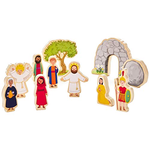 Hallmark Jesus Lives Wood Play Set Dolls & Pretend Play Religious