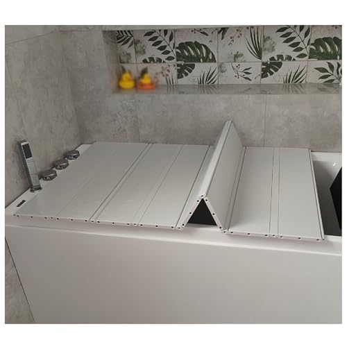 Cubierta plegable para bandeja de bañera, impermeable, de PVC, para bañeras estándar, tapa multifuncional a prueba de polvo, 1,2 cm de grosor, se adapta a la mayoría (75 x 180 x 1,2 cm)