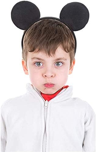 HENBRANDT Black Mouse Ears Headband for Adults/Children - Fancy Dress Costume Head Band Accessory - Party Decoration Gift - UK (BLACK)