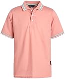 Ben Sherman Boys Polo Shirt - Classic Fit Comfort Stretch Short Sleeve Pique Golf Polo Shirts for Boys (Sizes: 8-18), Size 10-12, Pink