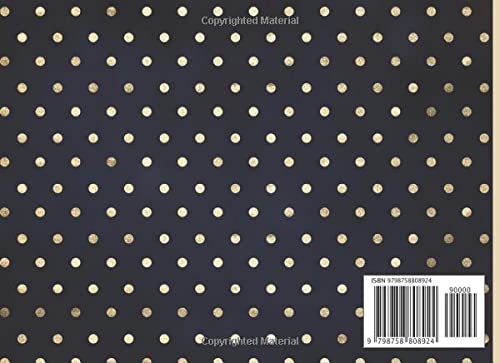 Notary Journal: 120 pages 8.25''x 6'': Notary Log Book for Records, Dark Blue Cover Polka Dot with 120 Pages – vue 2