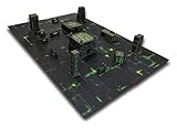 ITC Terrain Series: FLG Gaming Mat Robot City Complete Set with Mat and Terrain Pieces 6x4', Green