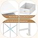 X-cosrack Small Makeup Vanity Desk with Mirror & Chair, Mini Vanity Desk Table Set with Fabric Storage Drawer, 19.7