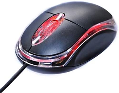 Anjo Silent Wired Mouse with LED Lights, Optical LED Sensor Tracking, Plug N Play, Clickable Scroll Wheel, High Resolution 2000 Dpi Technology (Black)-image-35