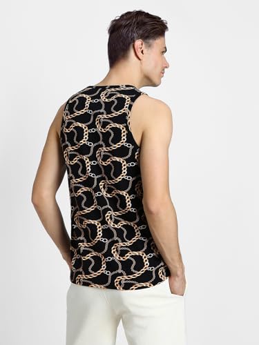 Image of Veirdo Men's Sleeveless Regular Fit Tshirt, All Over Printed Vest for Men, Cotton Sando for Beach Wear, Gym, Cycling, Running, & Other Sports (Available in Different Pattern)