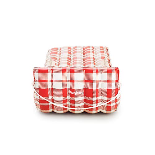 FUNBOY Giant Inflatable Luxury Retro Plaid Toboggan, Winter Snow Sled, Perfect for Holiday Adventures - Thumbnail 3